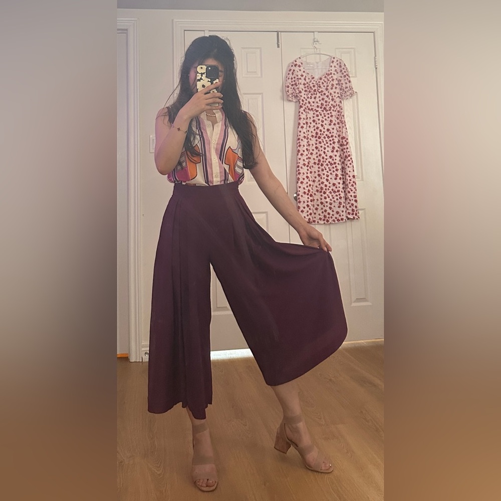 Gorgeous Purple Wide-Leg Pants top available